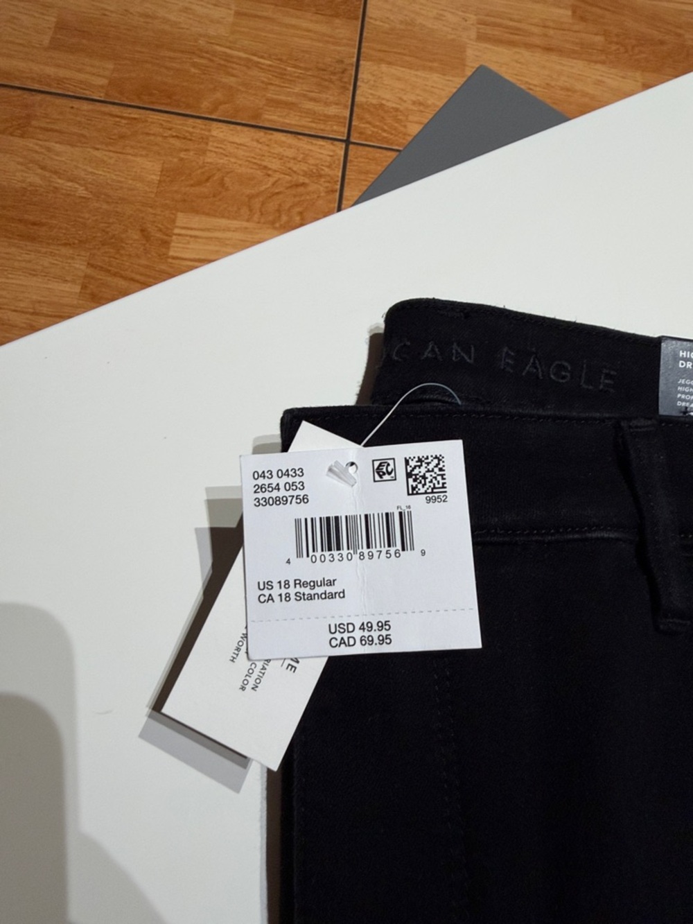 American Eagle Outfitters Black High-Rise Skinny Jeans - size 18 - Picture 2 of 8